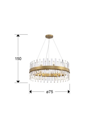 GRACE- LAMPARA 18L ORO D75